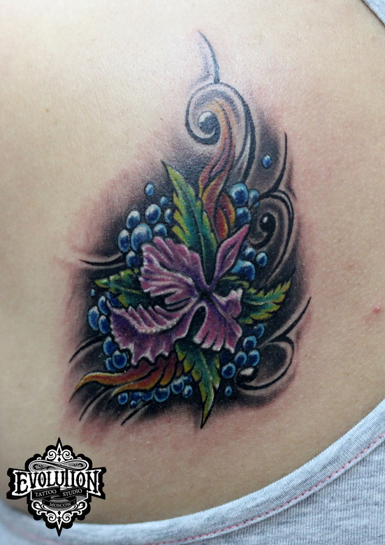 Abstracty-flowers-tattoo