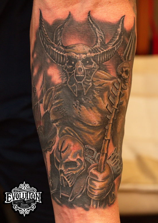 Demonic-warrior-tattoo