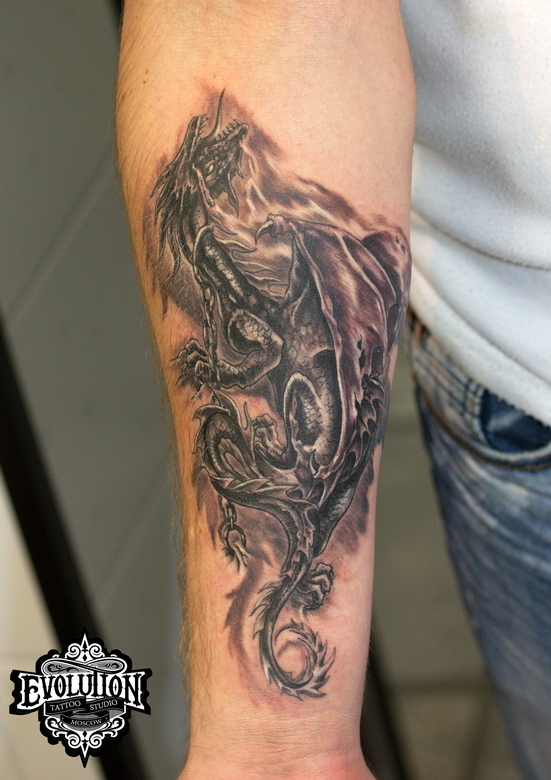 Flame-dragon-tattoo